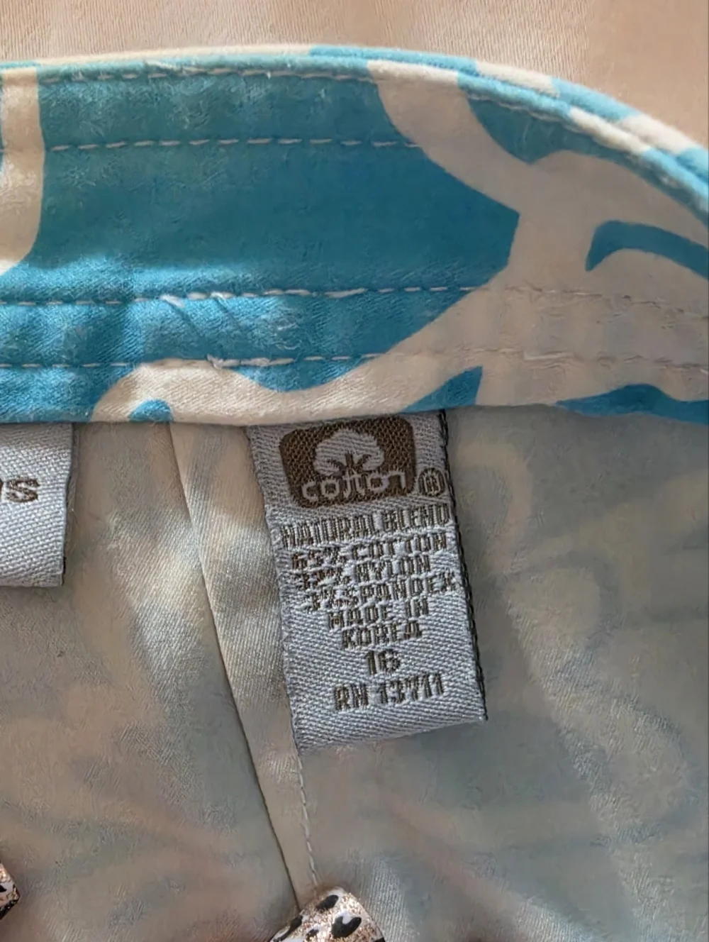 Valerie Stevens Turquoise & White Floral Skort 16 - Picture 7 of 8